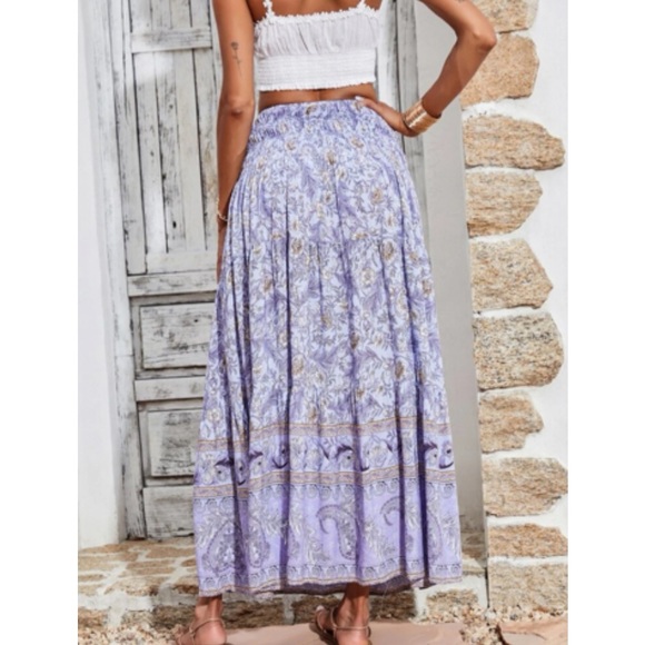 Boho floral print maxi skirt - Picture 6 of 13